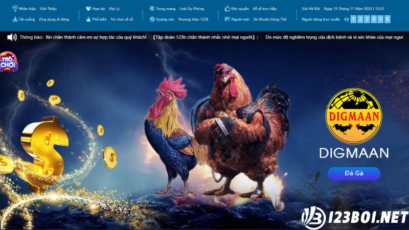 Giới thiệu về sảnh cược đá gà trực tuyến tại 123B04 Casino