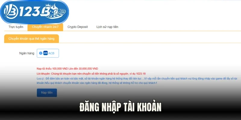 Đăng nhập tài khoản